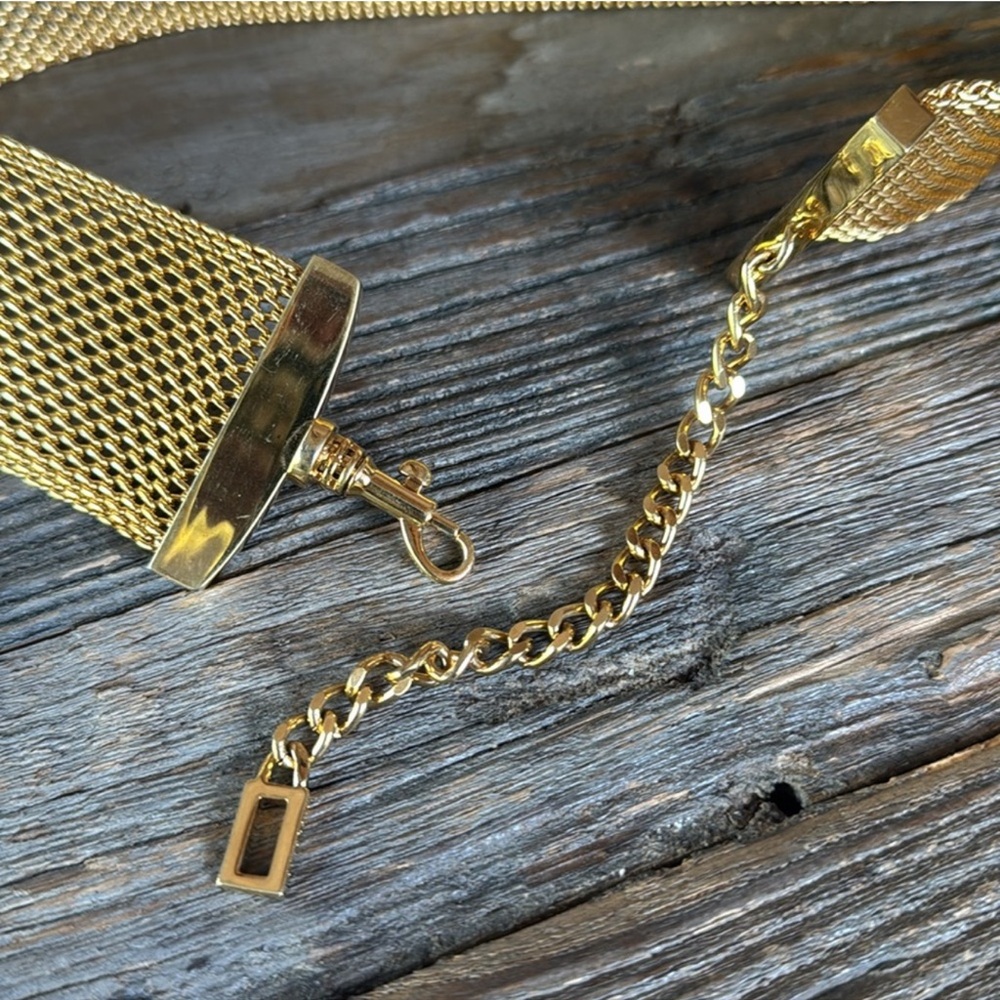St. John Vintage gold plated mesh adjustable belt EVC 30-34.5” - Picture 6 of 7